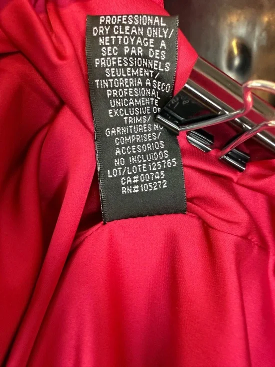 NWT ML Monique Lhuillier Tiered Tulle Maxi Dress Cherry Pink Size 8 - Picture 12 of 14